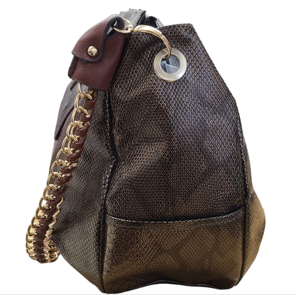 MICHE Brown Snakeskin Bag - Picture 4 of 11